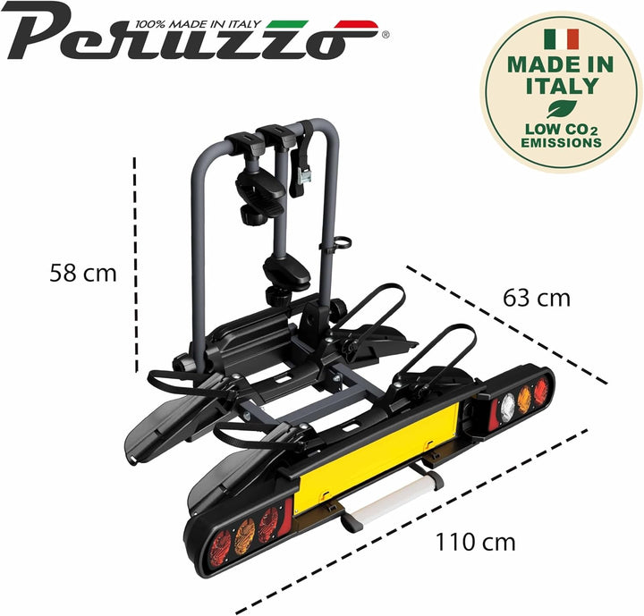 Peruzzo Pure Instinct 2 708W: Universeller Heckträger für 2 e-Bikes - Ideale Lösung mit Anhängerkupp