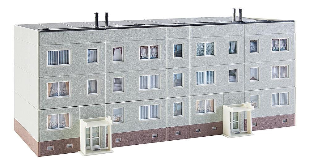 FALLER FA 130801 - Plattenbau P2 Basispackung, Zubehör für die Modelleisenbahn, Modellbau
