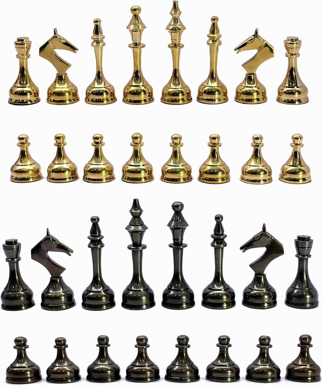 StonKraft Messing Schachfiguren Schachfiguren Schachmünzen Bauern (3,75 "Unikat)