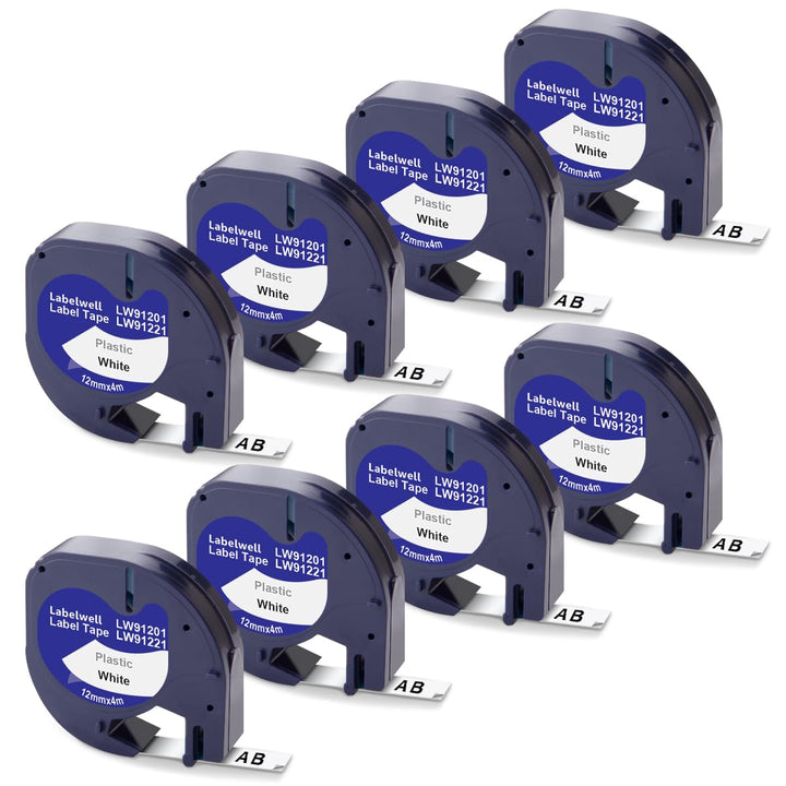 Labelwell 8x Kompatibel für Dynmo 80 XR LT-100H LT-100T QX50 XM 2000 200B Beschriftungsgerät für 912