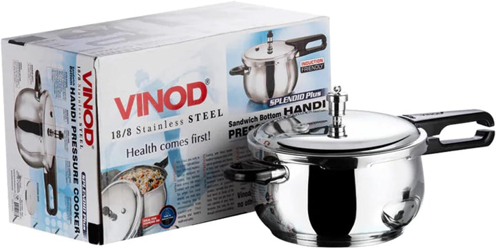 VINOD Belly Shape Edelstahl-Induktions-Schnellkochtopf/Druckkanne, Instant Pot Multi-Kocher (2,5 Lit