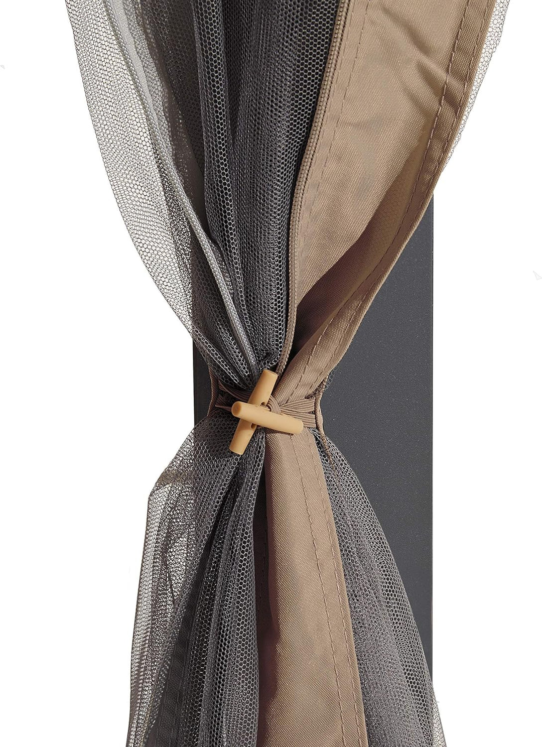 Moskitonetz für Gartenpavillon Rendezvous Premium 3x3 m - Polyester - Insektengitter inkl. Ringe, mi