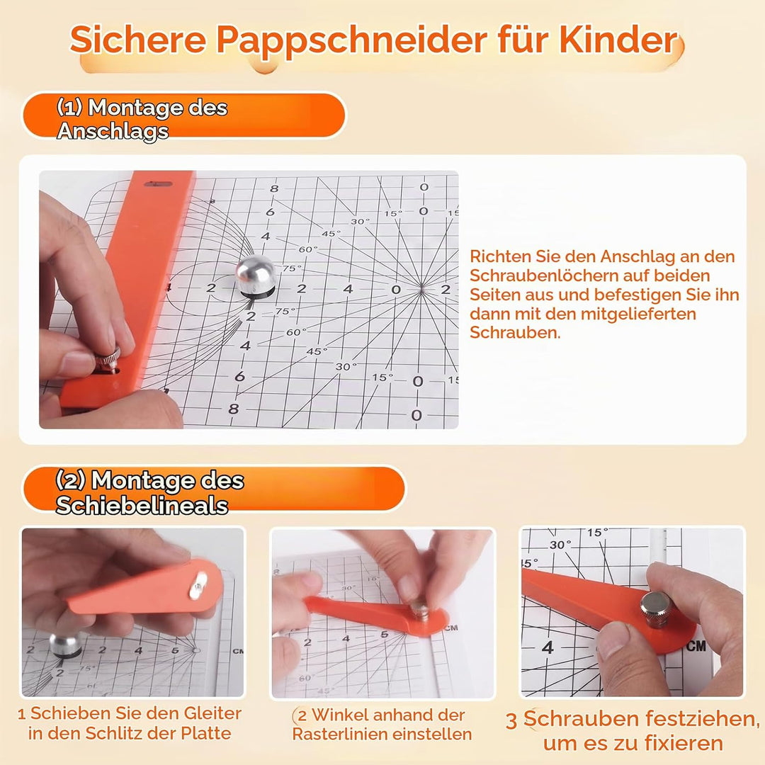 Kartonschneider Kinder, 45W Kartonschneider Elektrisch Sicheres DIY-Set, STEAM Lernspielzeug für Kin