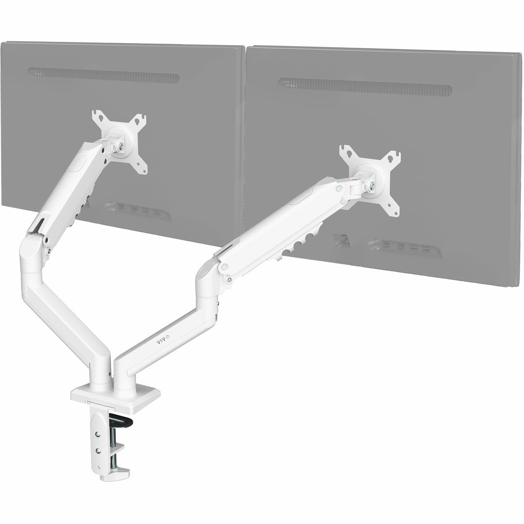 VIVO Articulating Dual 17 bis 27 Zoll pneumatischer Federarm Klemmhalterung für 2 Monitor-Bildschirm