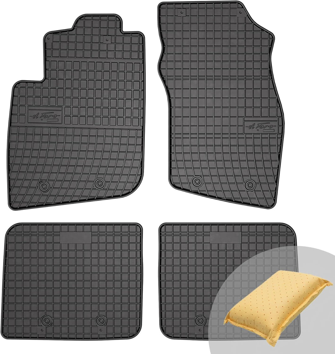 FROGUM EL Toro Gummimatten Ganzjähriges-Set von Autofussmatte Auto Fussmatten für Volvo S40 I 1995-2