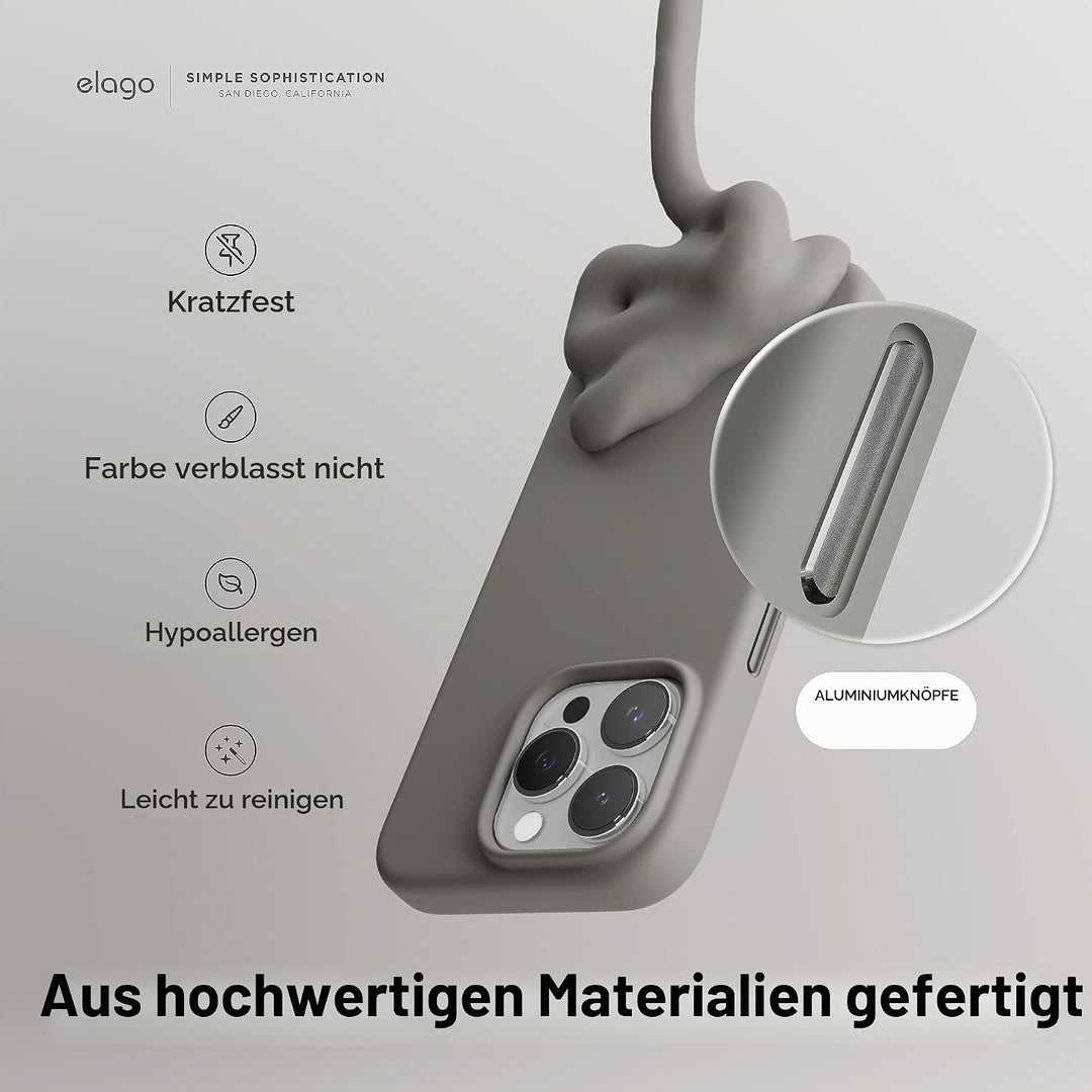 elago Magnetische Silikonhülle Kompatibel mit iPhone 15 Pro Max Hülle, Kompatibel mit MagSafe Alles