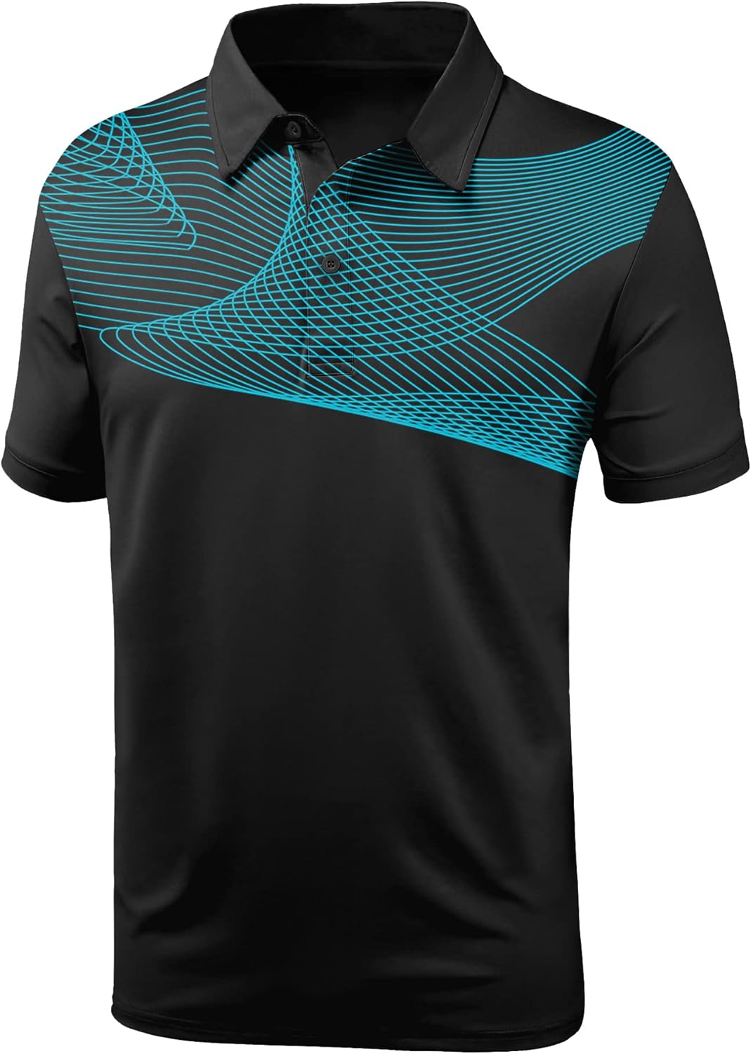 JACKETOWN Poloshirts Herren Kurzarm Hemd Männer Bedrucktes T-Shirts Outdoor Sport Atmungsaktiv Golf