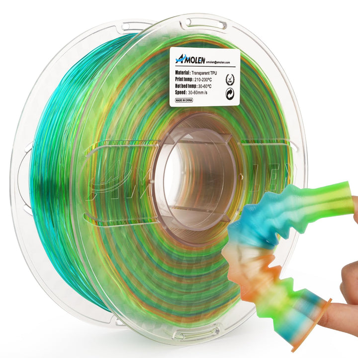AMOLEN 3D Filament Massgenauigkeit +/- 0,02 mm, Sauber Gewickeltes, Kompatibel Mit 3D FDM Druckern,