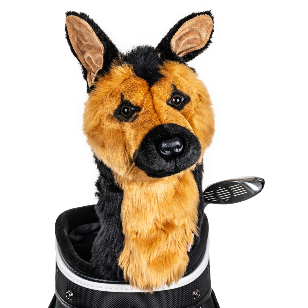 Daphnes Schlägerhauben aus der Serie Cats & Dogs Braun, Schwarz, Braun, Weiß mit Tiermotiv
