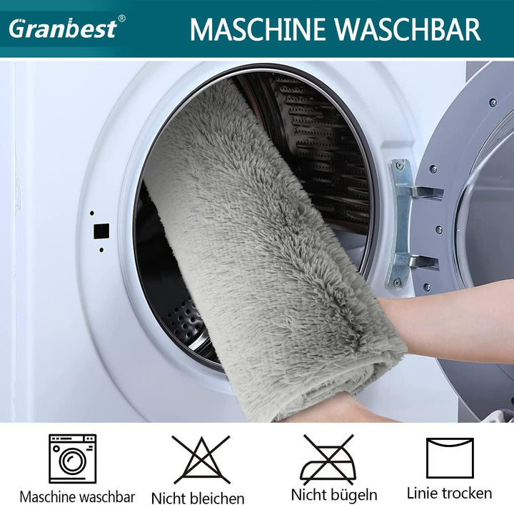 Granbest Shaggy Teppich Hochflor Langflor Teppiche für Wohnzimmer Moderner Flauschiger Kurzflor Tepp
