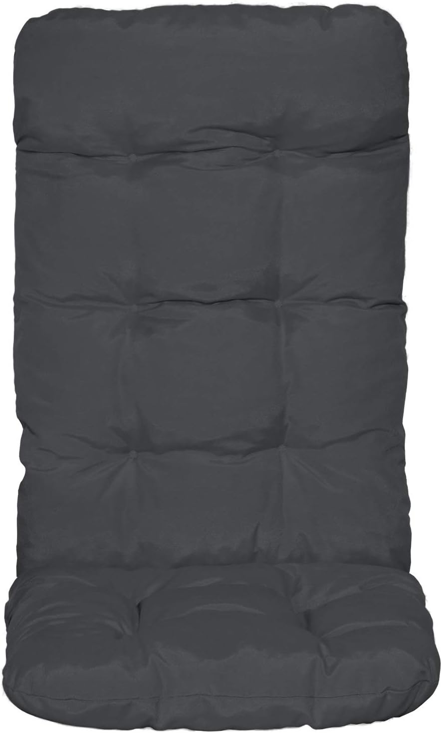 Beautissu 2er Set Hochlehner Auflagen 120x50x8cm - Sitzpolster Set für Gartenstühle Outdoor Stuhlkis
