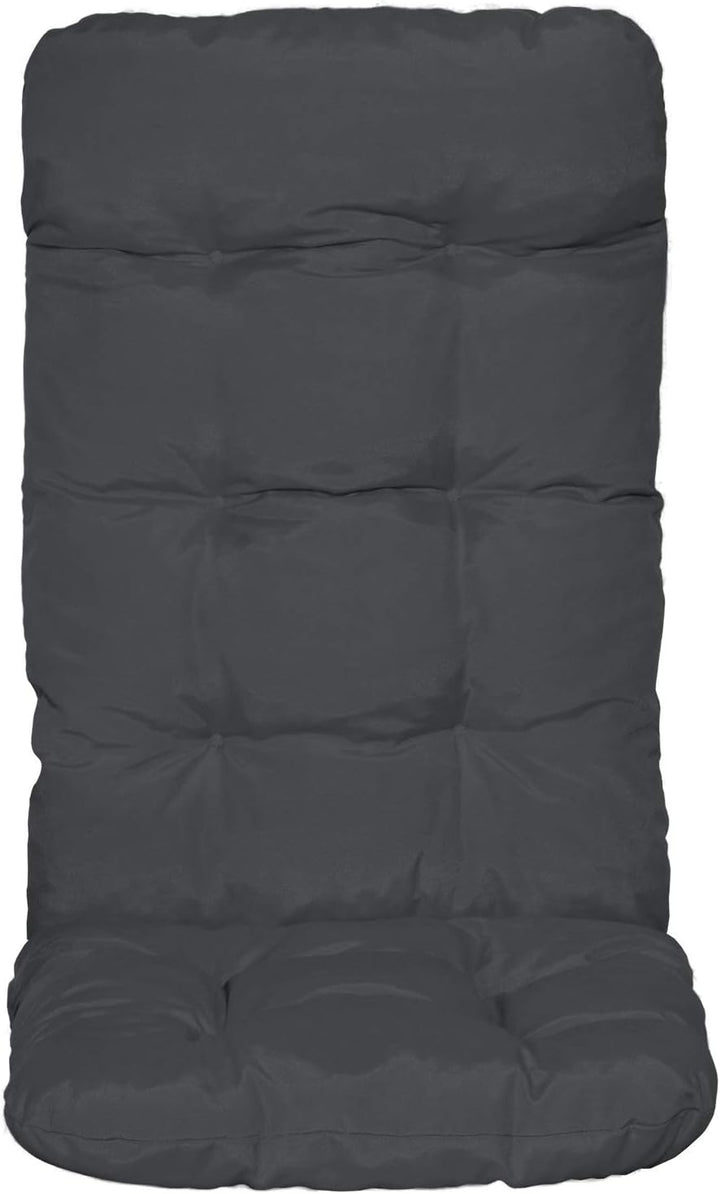 Beautissu 2er Set Hochlehner Auflagen 120x50x8cm - Sitzpolster Set für Gartenstühle Outdoor Stuhlkis