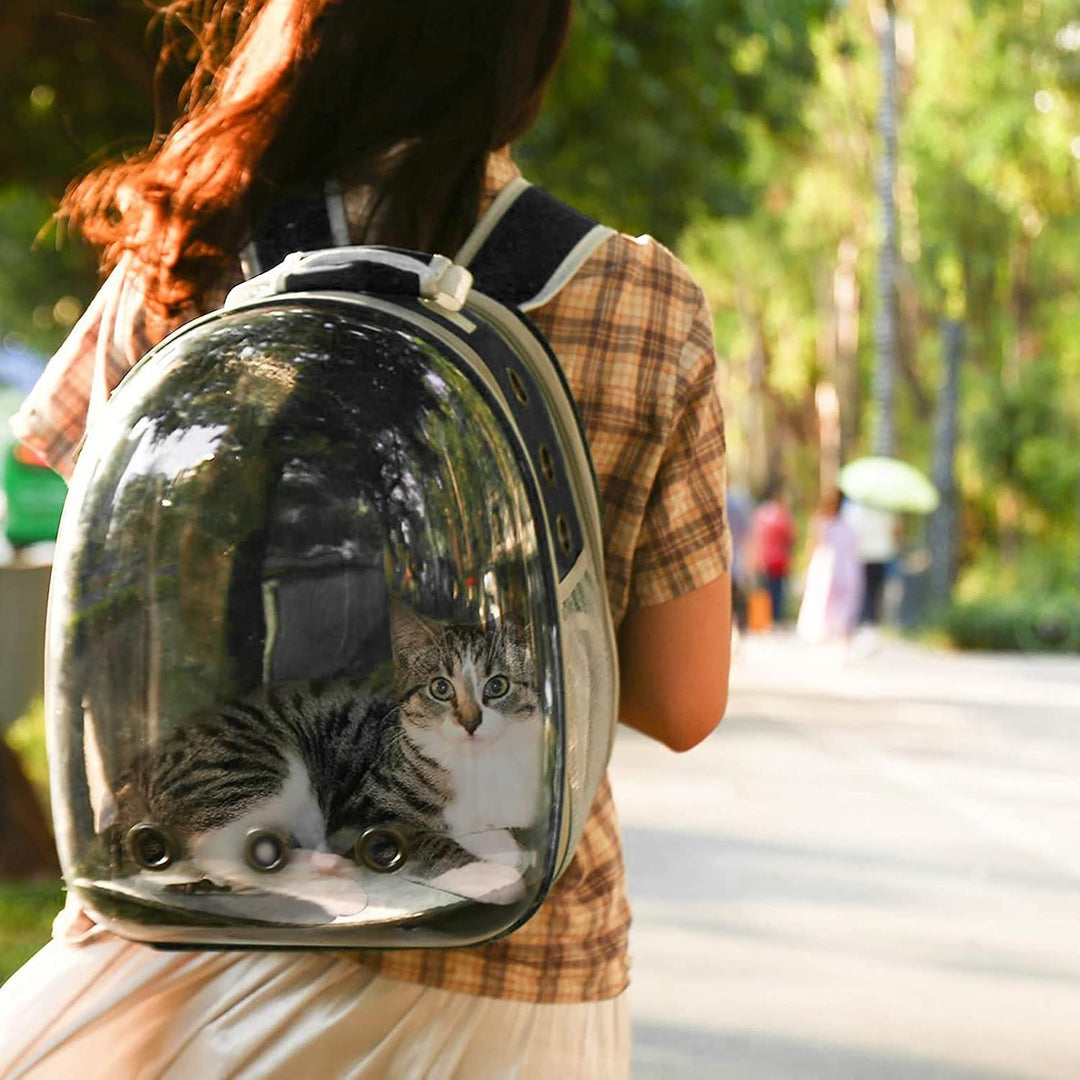 Galatée Katzenrucksack, Hund, Erweiterbarer Haustierrucksack, Belüfteter Raumkapsel-Katzenrucksack,