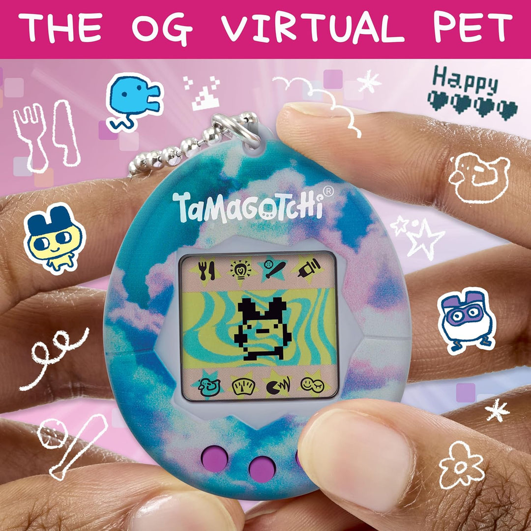 Tamagotchi 42948NBNP Original Bandai Himmel-Gehäuse mit Kette - Das Original Virtual-Reality-Haustie