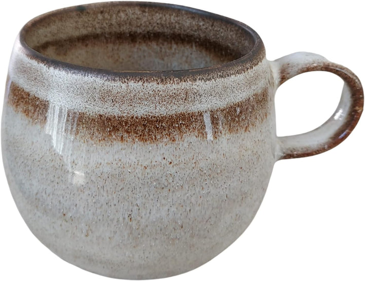 PintoCer - 2 x Tassen mit Griff, Steinzeugkeramik, ideal für Kaffee, Milch, Tee und Schokolade, spül