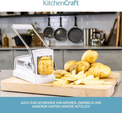 Kitchen Craft Pommes-Frites-Schneider mit austauschbaren Klingen, 28 x 18 x 18 cm 28 x 18 x 18 cm We