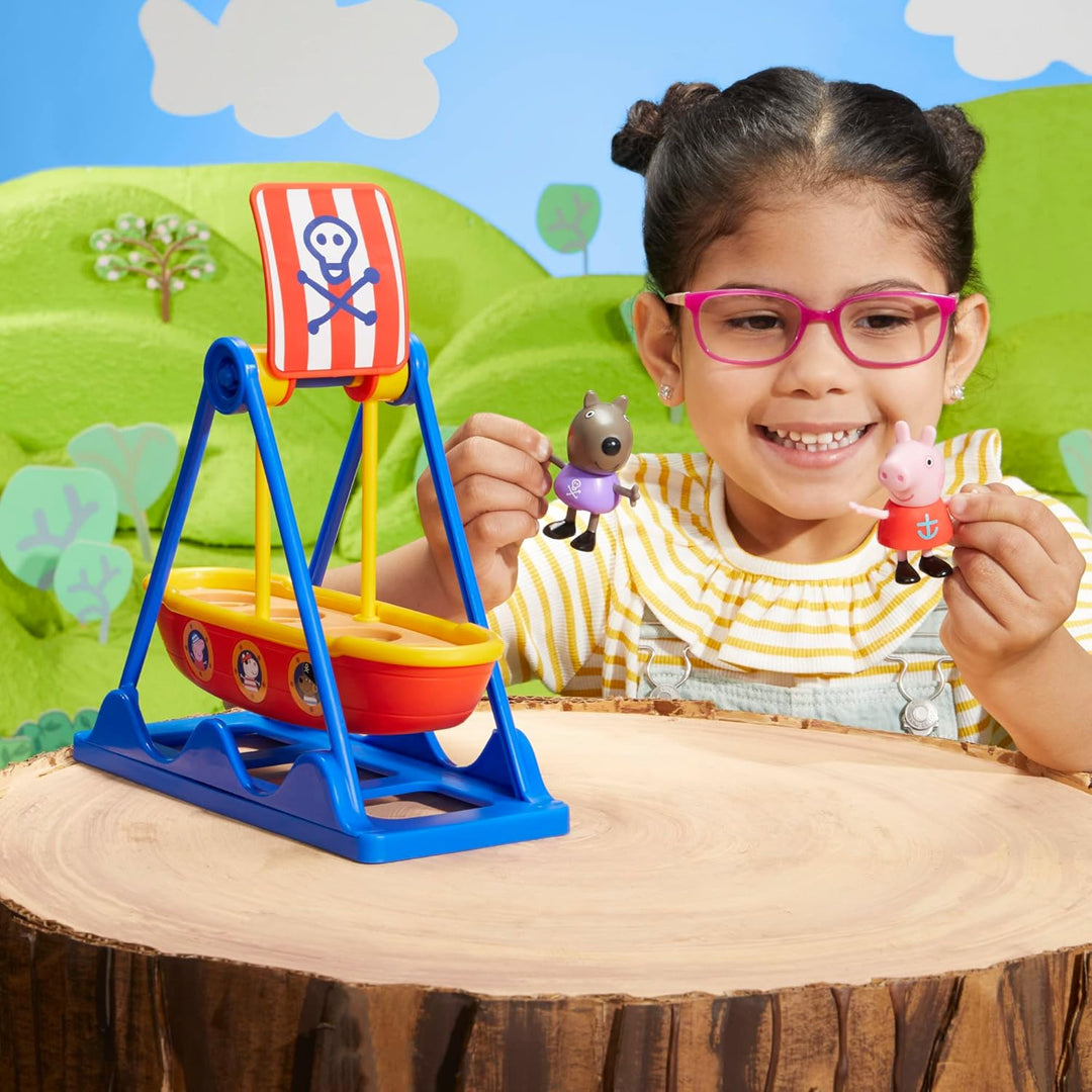 Peppa Pig Spielzeuge Piratenschiff-Spass mit Peppa, Spielset mit 2 Figuren, Kinderspielzeug PIRATE R