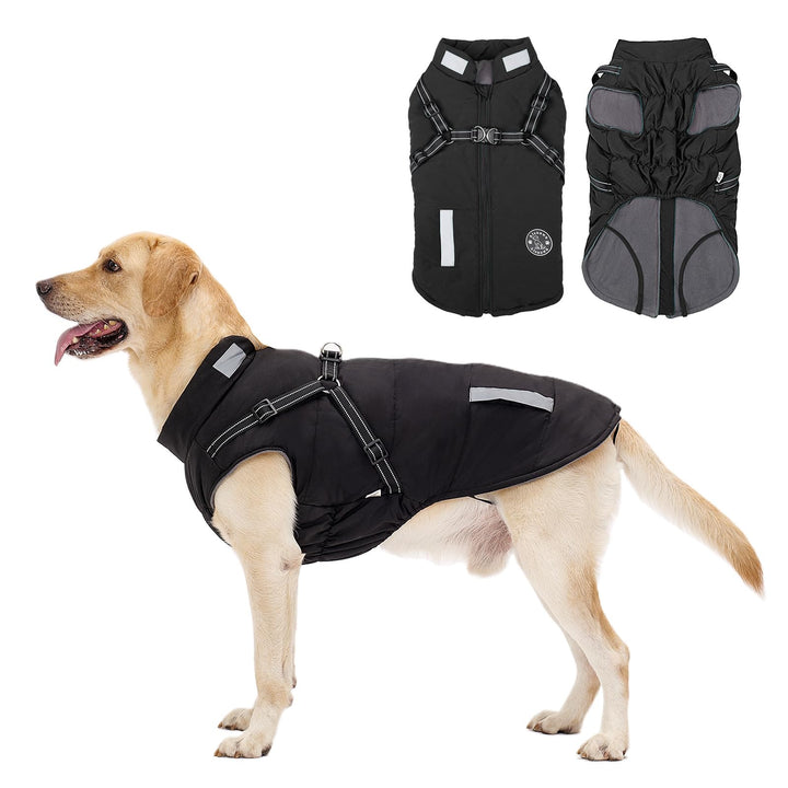 Hundemantel, Winter Hundejacke Wasserdicht Winddichte mit bauchschutz, Outdoor Hunde Wintermantel Hu