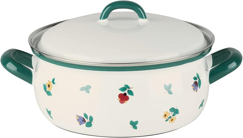 Riess, 0170-049, Kasserolle mit Deckel 18, COUNTRY - GMUNDNER STREUBLUMEN, Durchmesser 18 cm, Inhalt