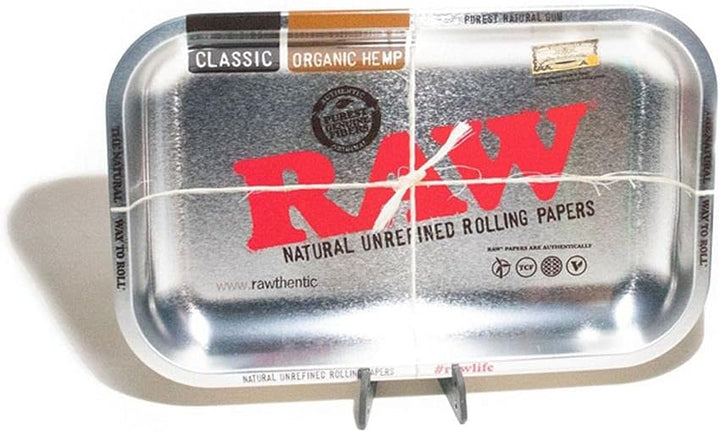 RAW Metallic Rolling Tray Small Silber Silver 27,5 x 17,5 cm