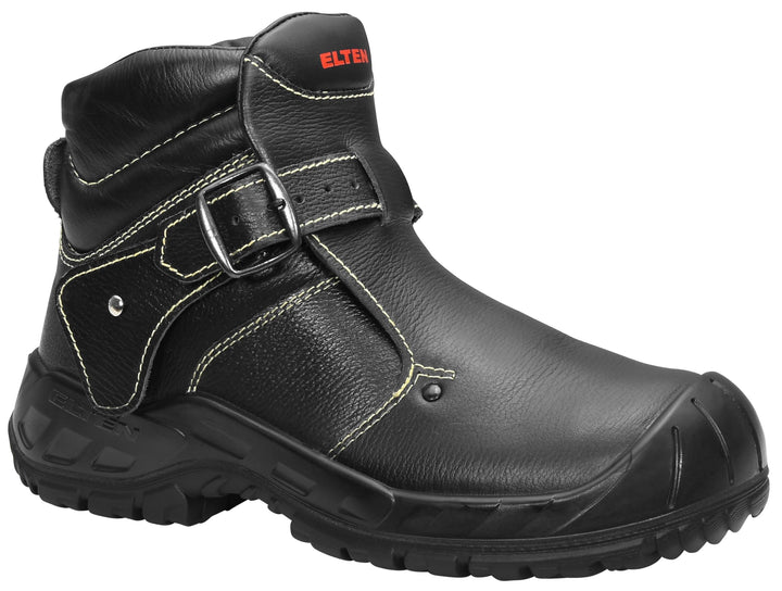 ELTEN Sicherheitsschuhe CARL S3 HI, Damen und Herren, Leder, Stahlkappe, leicht, robust, Schwarz, Gr