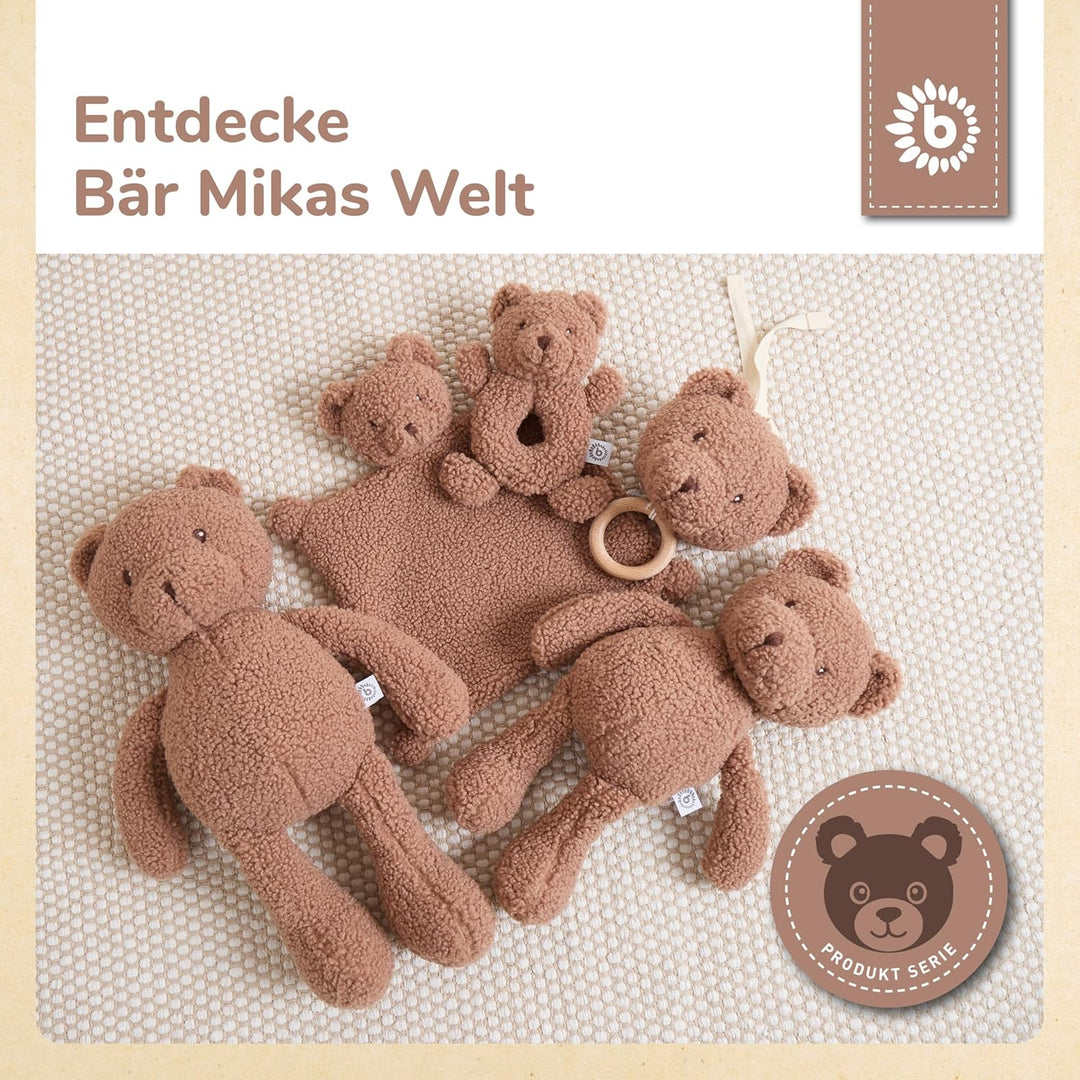 Bieco Musikspieluhr Bär Mika | ca. 30 cm | Baby Spieluhr aus Bouclé | Teddy Einschlafhilfe Babys | T