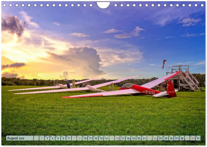 Segelflug, ein Stück Freiheit (Wandkalender 2026 DIN A4 quer), CALVENDO Monatskalender: Segelfliegen