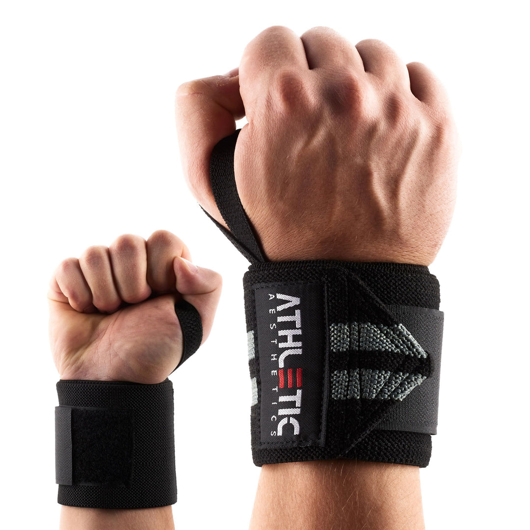 ATHLETIC AESTHETICS Handgelenk Bandagen Fitness - Wrist Wrap (45 cm im Paar) Handgelenkbandage für K