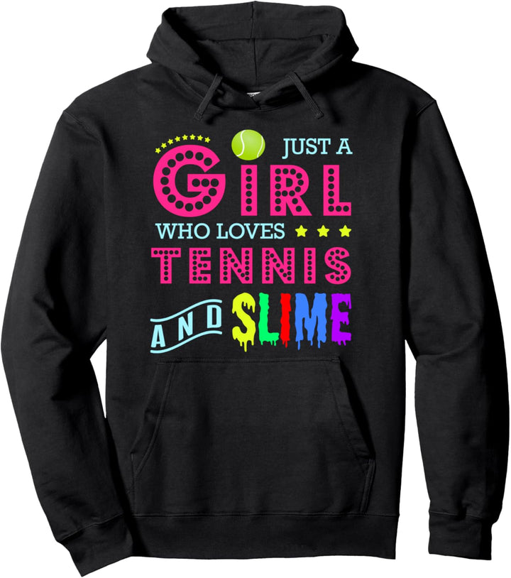 Tennis Graphic - Ein Mädchen, das Tennis und Schleim liebt Pullover Hoodie