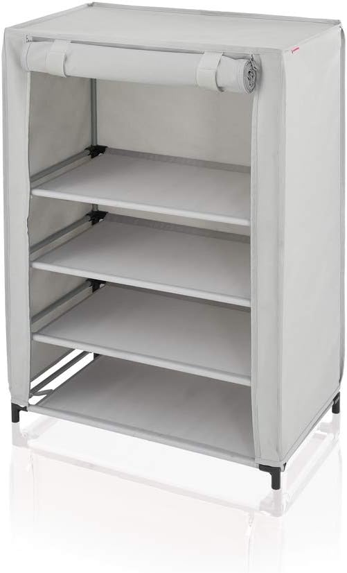 Leifheit Schuhschrank für staubfreie und geschütze Schuhe, extra stabiles Schuhregal mit flexiblen S