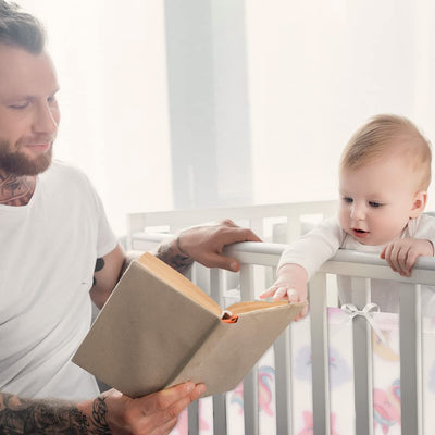 Vicloon Bettumrandung Nestchen, Nestchen für Kinderbetten Kantenschutz Baby Babybett, Kopfschutz Bab