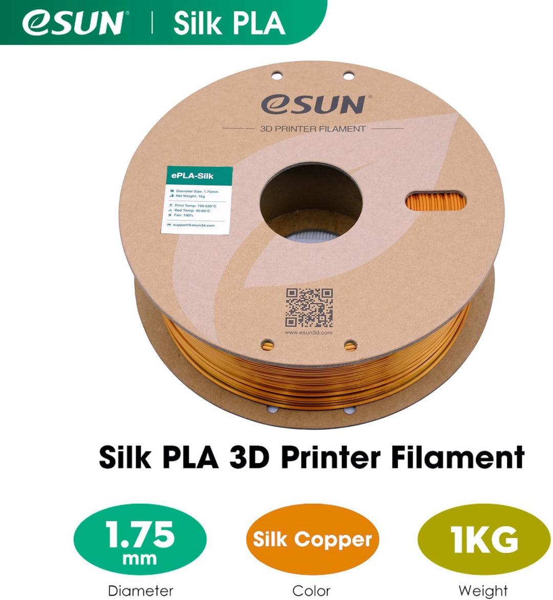eSUN Seide Metall PLA Filament 1.75mm, Seidig Metallisch 3D Drucker Filament PLA, Massgenauigkeit +/