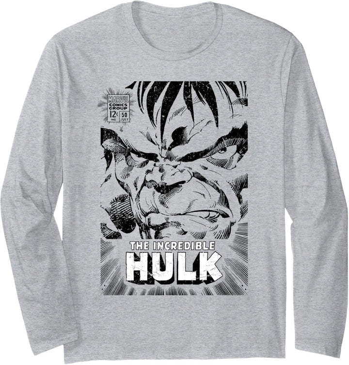 Marvel Hulk Face Langarmshirt