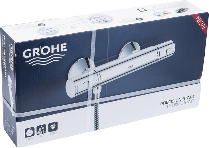 GROHE Precision Start Thermostat-Brausebatterie (DN 15, Wandmontage) chrom, 34594000