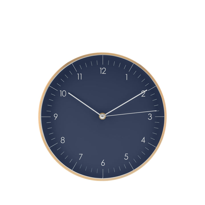 LUUK LIFESTYLE Moderne Quarz Wanduhr, Geräuschlos, 24,8cm, Dunkelblau | lesbare arabische Ziffern, g