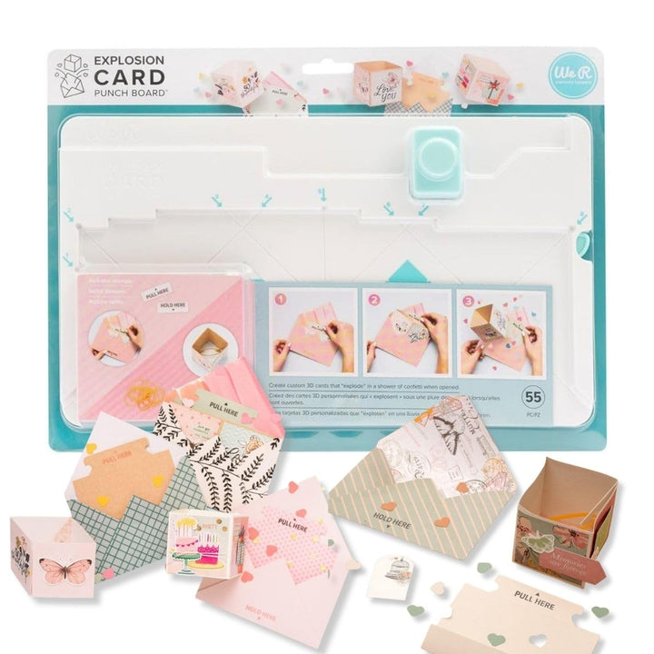 We R Memory Keepers Explosion Card Punch Board- Single, Single
