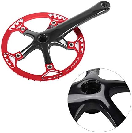 Alomejor Fahrrad Kurbelgarnitur 45T 47T Singlespeed Crankset 170mm Kettenblatt Kettensatz 2 Farben f