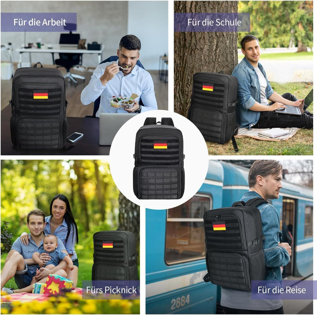 BERTASCHE Lunch Rucksack, Arbeit Rucksack mit Isoliertem Kühlfach, 17,3 Zoll Laptop Rucksack für Her