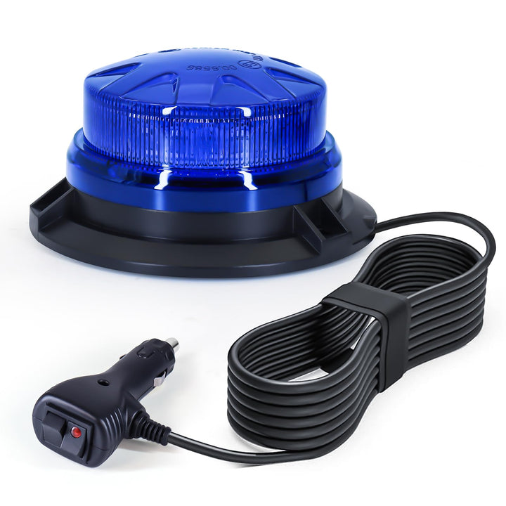 antom LED Rundumkennleuchte,12V-24V Blau Rundumleuchte mit magnetischem und 3 Meters-Kabel für Gabel