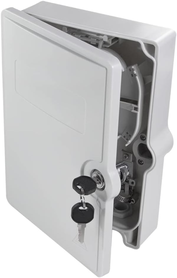 LogiLink FB124E - FTTH/FTTB-Anschlussleergehäuse, für max. 24 Fasern, 6X LC/QD o. SC/DX, Grau unbest