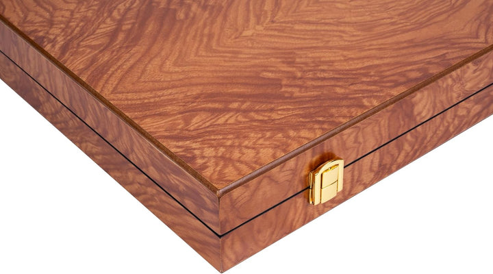 Engelhart- 250541 - Luxus-Backgammon 18 Zoll – Rosenholzfurnier, lackiert 18 Zoll Rosenholz, 18 Zoll
