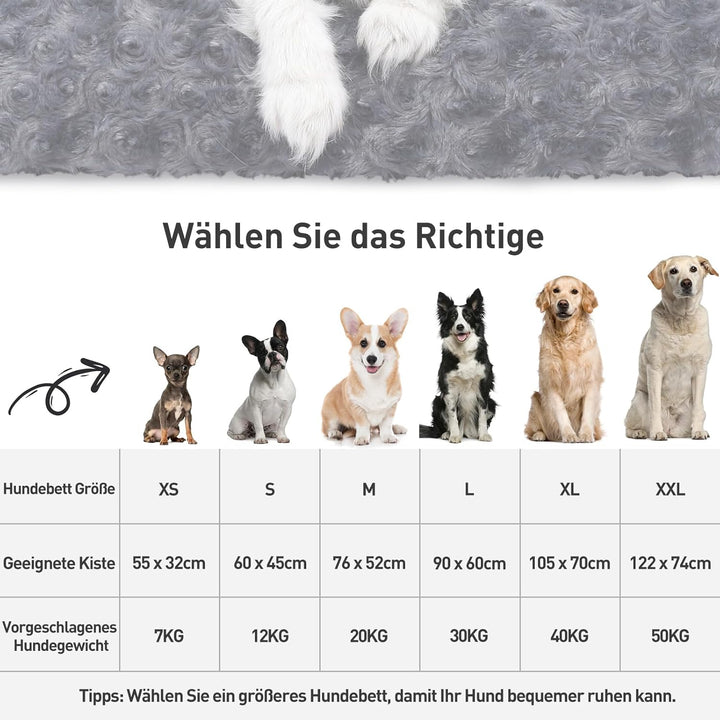 KSIIA Hundebett Grosse Hunde, Waschbar Hundekissen flauschig, Hundematte für grosse, mittelgrosse Hu