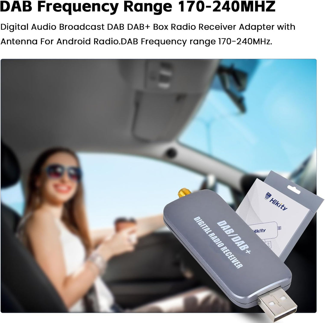 Hikity DAB Antenne für Android Autoradio Car Kit Digital Radio Auto Empfänger Adapter Scheibenantenn