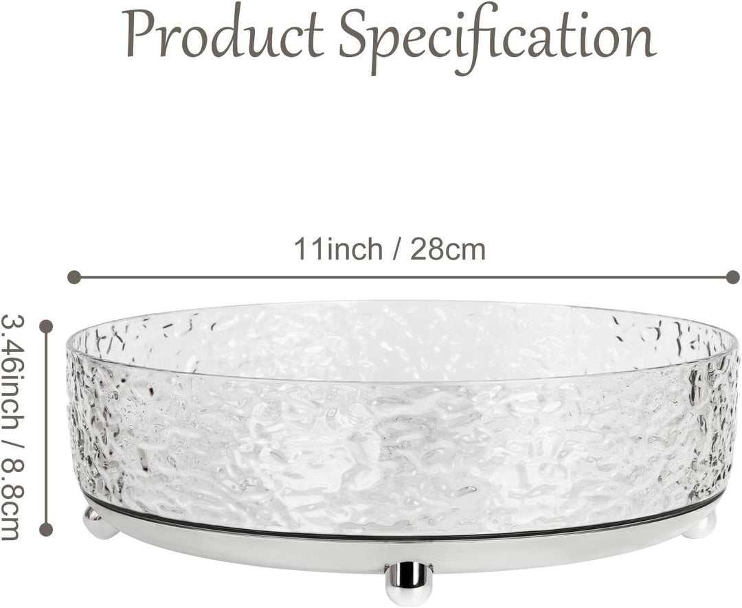 Lazy Susan 360° drehbarer Make up Organizer, 28 cm Parfüm Organizer Tablett, drehbarer Hautpflege Ko