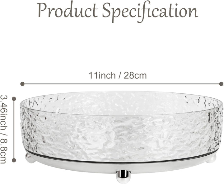 Lazy Susan 360° drehbarer Make up Organizer, 28 cm Parfüm Organizer Tablett, drehbarer Hautpflege Ko