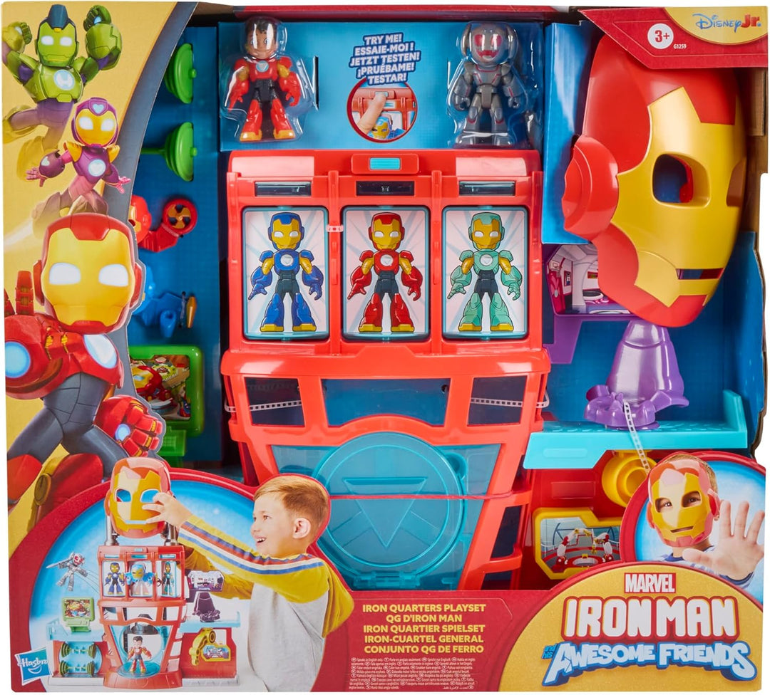 Marvel Iron Man and his Awesome Friends elektronisches Iron Quartier Spielset für Jungen und Mädchen