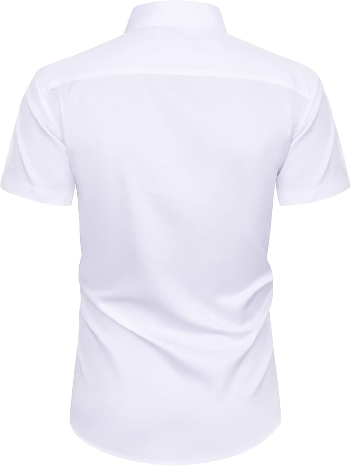siliteelon Herren Kurzarm Hemden Casual Regular Fit Bügelfrei Business Hemd Faltenfrei Formales Hemd
