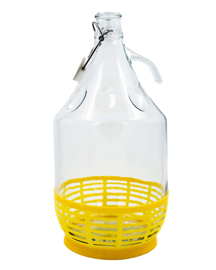 Enghals Ballonflasche Weinflasche mit Bügelverschluss und Korb zur Aufbewahrung von Gärungsgetränken