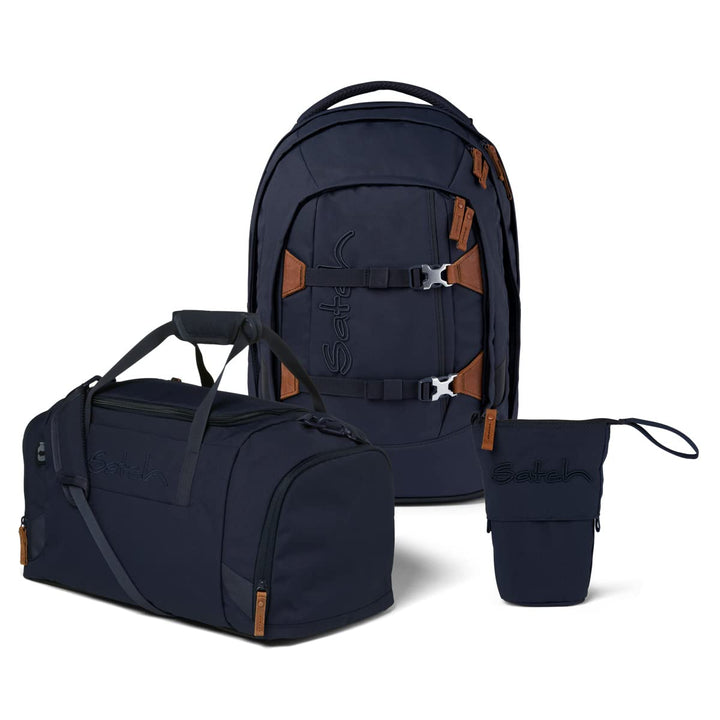satch Pack Pencil Slider Edition Schulrucksack Set 3tlg. mit Sporttasche (Nordic Blue), Einheitsgrös