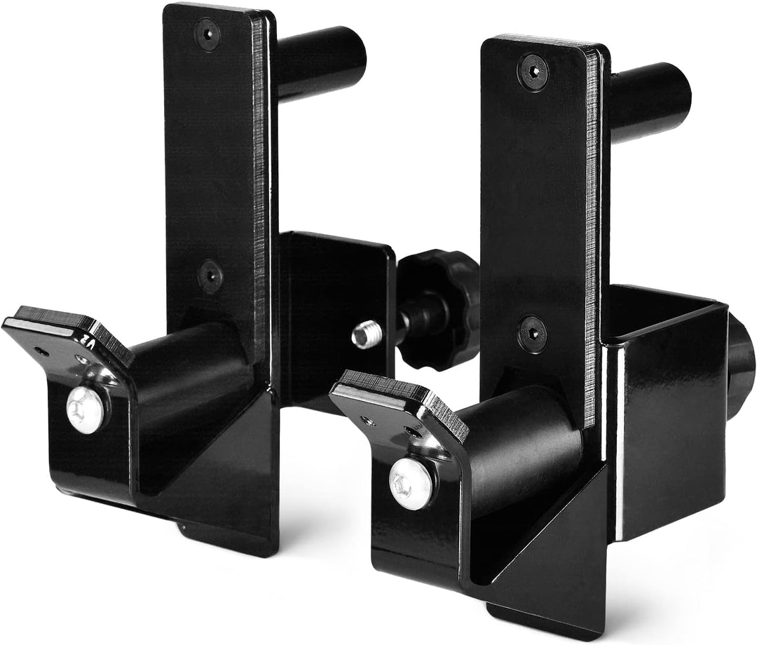 Yes4All Easy Barbell-Centering Roller J-Hooks for 2x2" Power Rack, 1,000 lbs Alloy Steel Barbell Hol